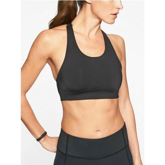Athleta Circuit Racerback Sports Bra in Black - Size S - Picture 1 of 7